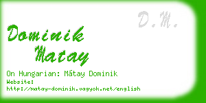 dominik matay business card